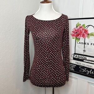 Diane Von Furstenberg Sarita Long Sleeve Top Size S